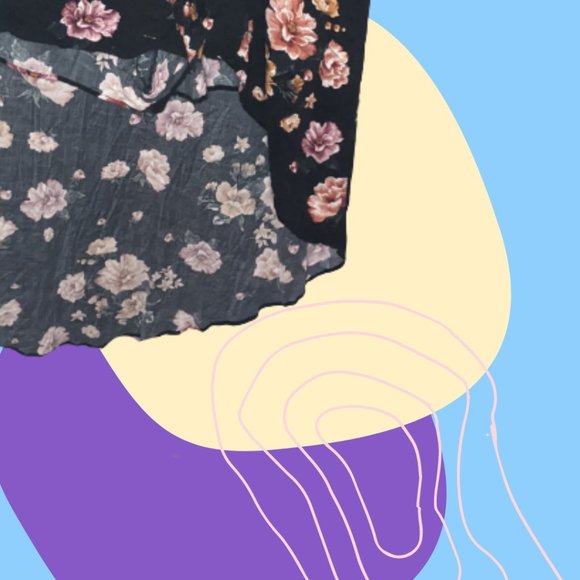 Plus Floral High-Low Romper - Picture 4 of 6